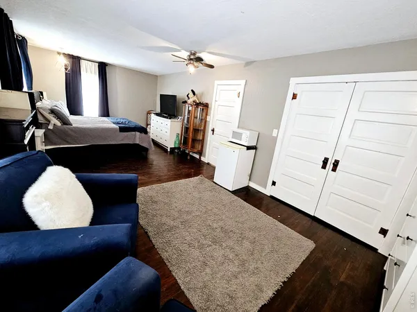 a living room with furniture and a couch