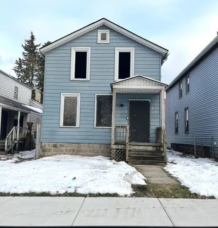 a front view of a house