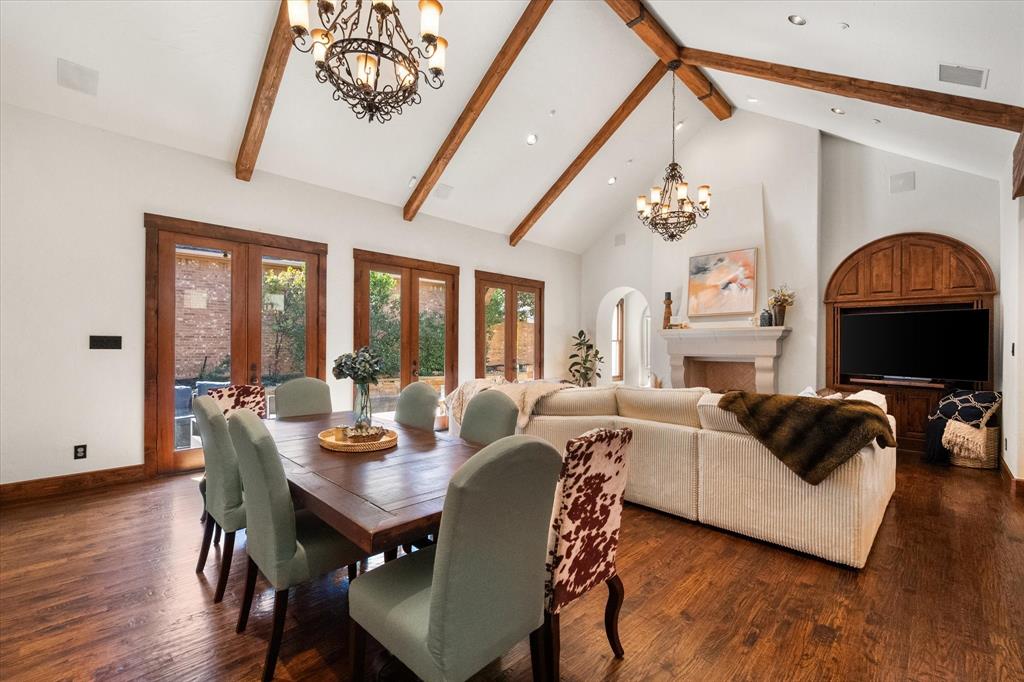 920 Nottingham Road Keller, TX 76248 - Photo 16 of 38 a living room with furniture a fireplace and wooden floor
