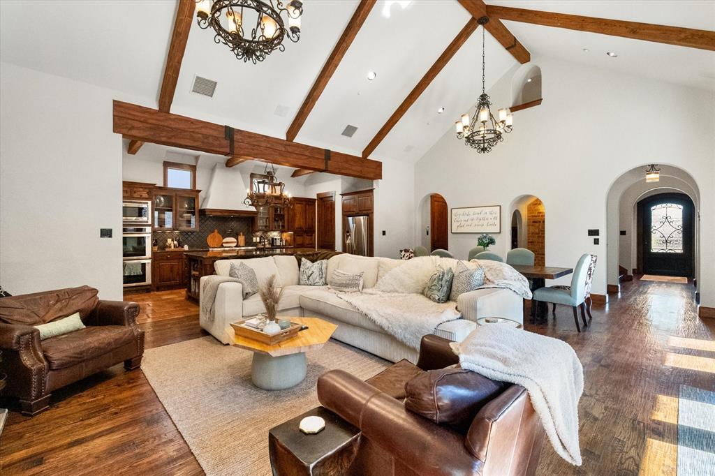 920 Nottingham Road Keller, TX 76248 - Photo 10 of 38 a living room with furniture and wooden floor