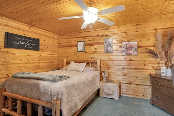 a bed room with a bed
