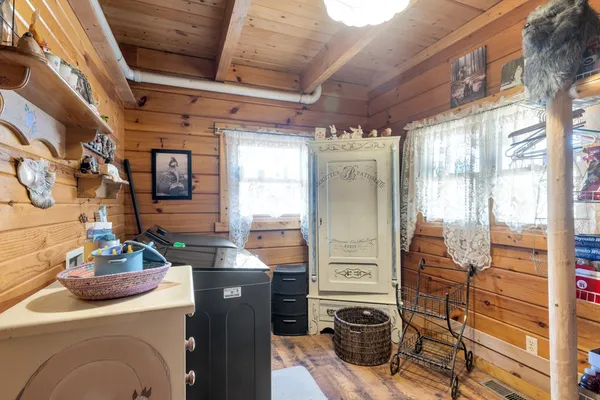 a view of a storage & utility room