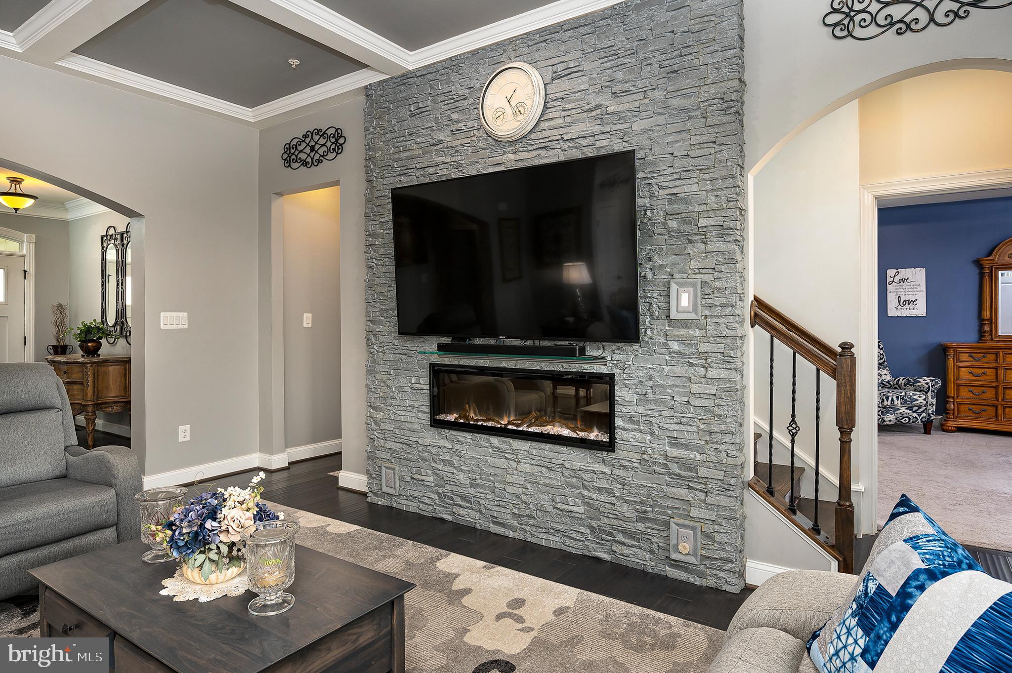 3032 Sunny Ridge Drive Odenton, MD 21113 - Photo 9 of 81 Living Room TV and Fire Inset