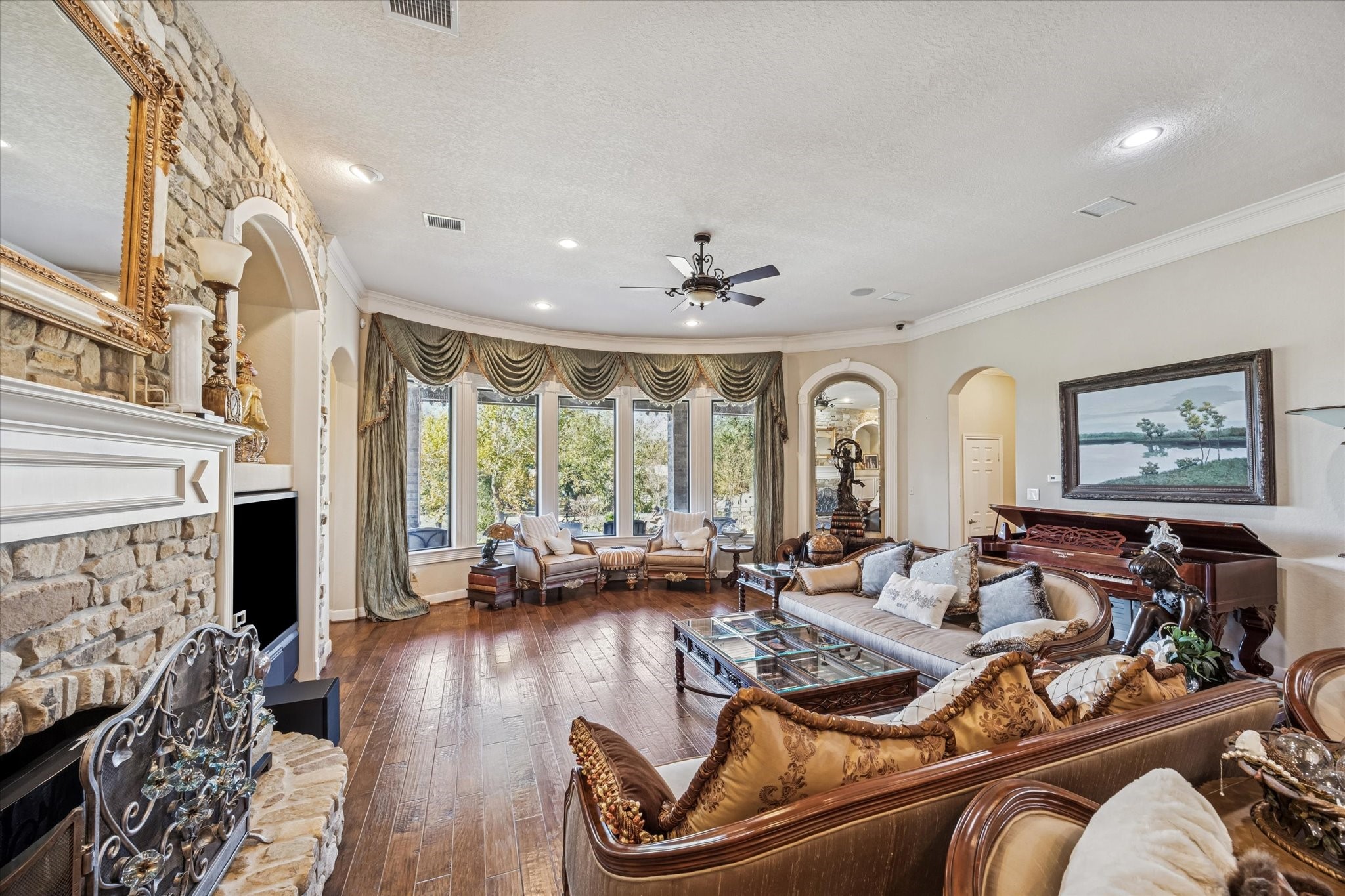 16372 Highway 6 Navasota, TX 77868 - Photo 12 of 49 a living room with furniture fireplace and flat screen tv