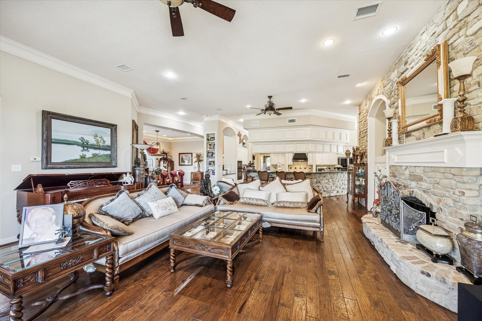 16372 Highway 6 Navasota, TX 77868 - Photo 14 of 49 a living room with furniture and a fireplace