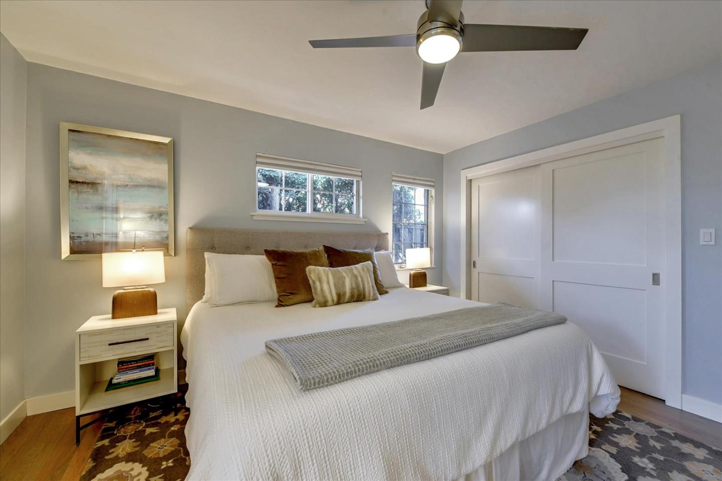 1712 St Anthony Drive San Jose, CA 95125 - Photo 32 of 47 a bedroom with a bed and a painting on the wall