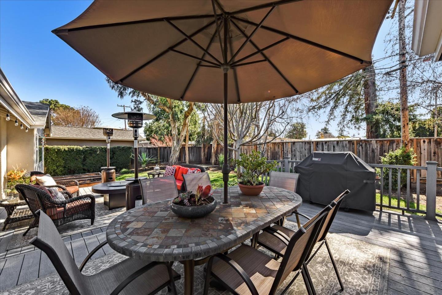 1712 St Anthony Drive San Jose, CA 95125 - Photo 41 of 47 a view of an outdoor sitting area with furniture and umbrella