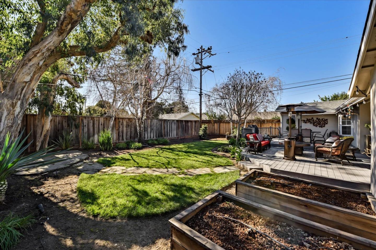 1712 St Anthony Drive San Jose, CA 95125 - Photo 45 of 47 a backyard of a house with yard and outdoor seating