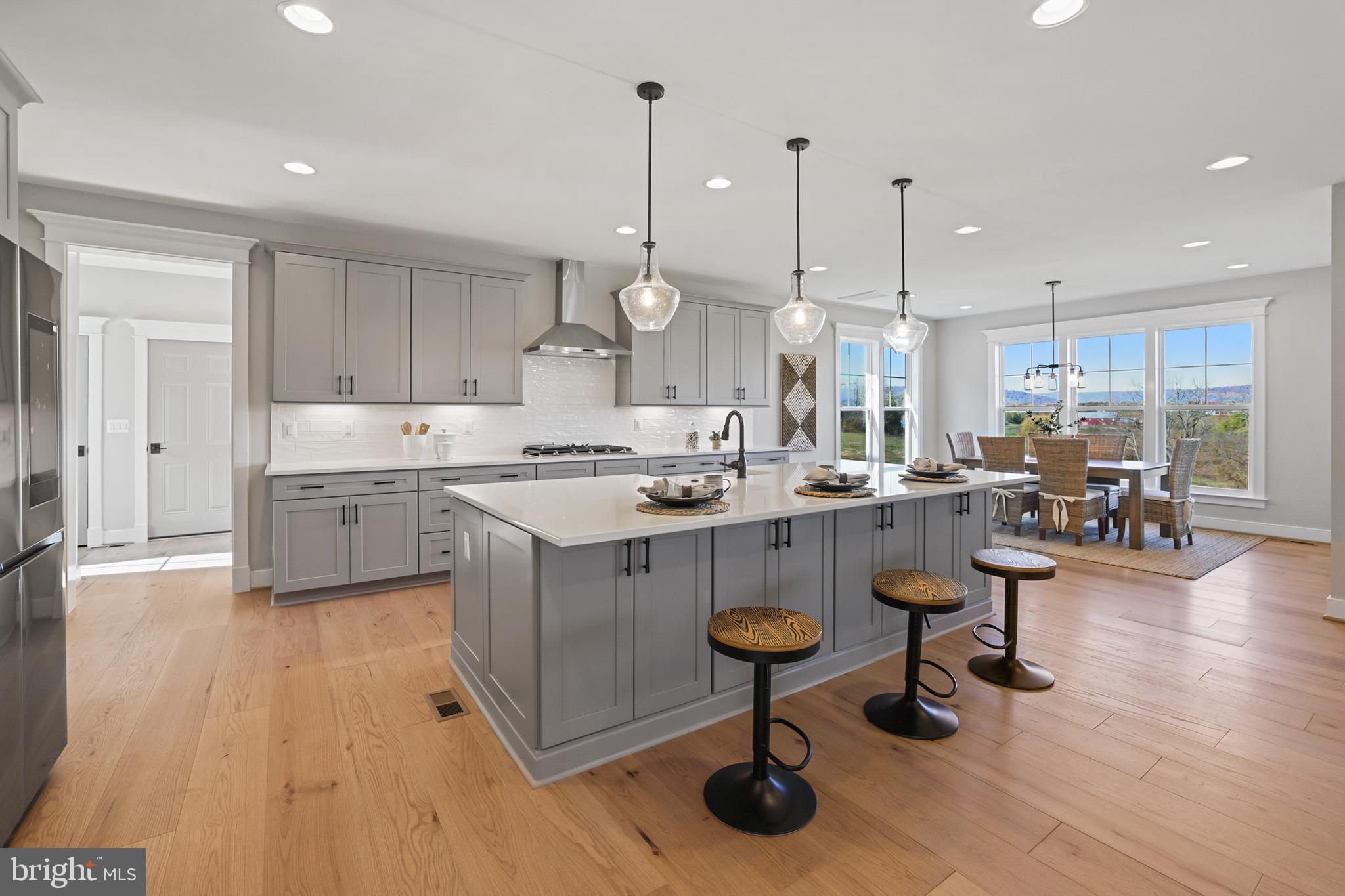 17628 Bates Drive Hamilton, VA 20158 - Photo 16 of 57 a kitchen with stainless steel appliances granite countertop a sink a stove and a wooden floors