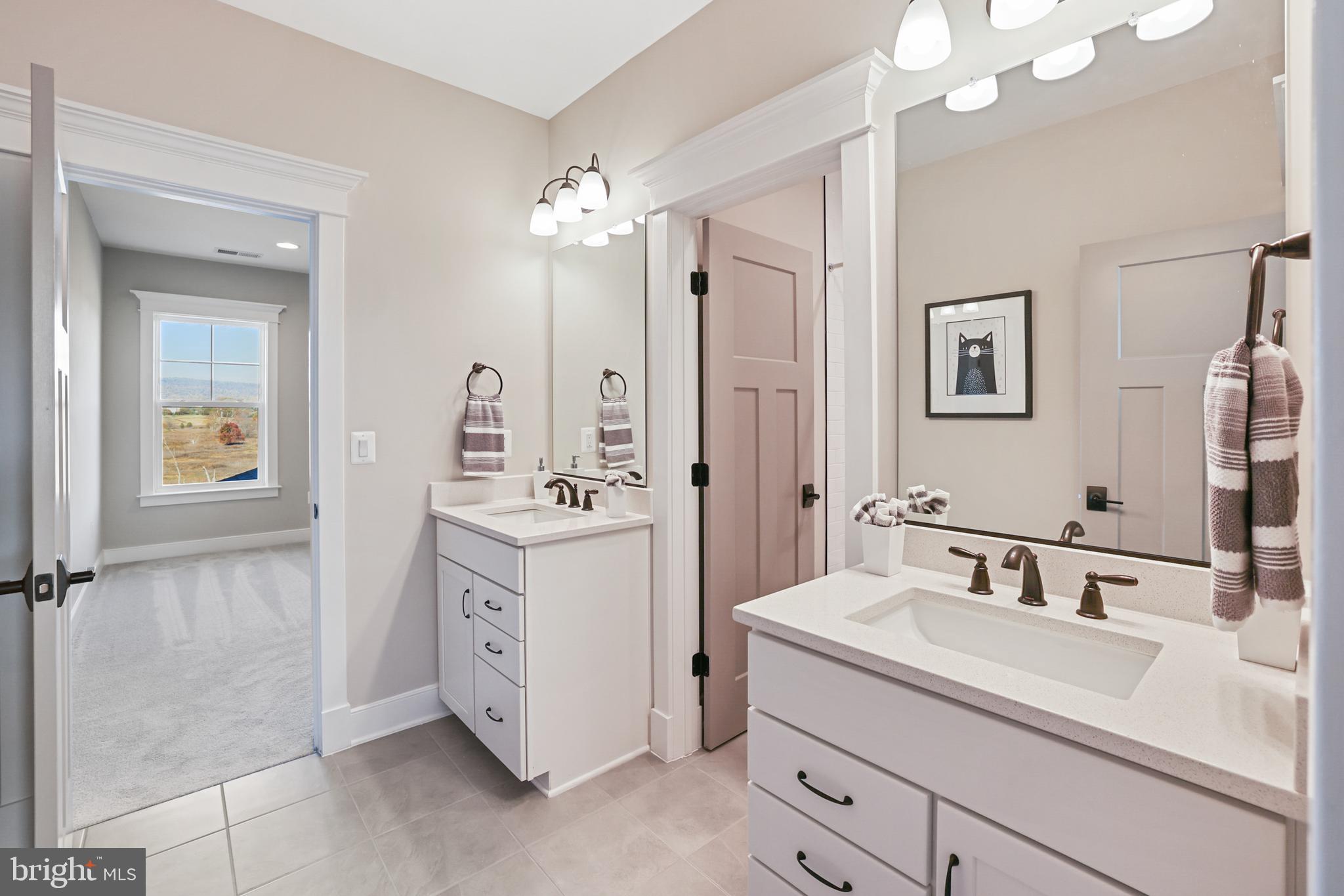 17628 Bates Drive Hamilton, VA 20158 - Photo 40 of 57 a bathroom with a sink vanity and a mirror