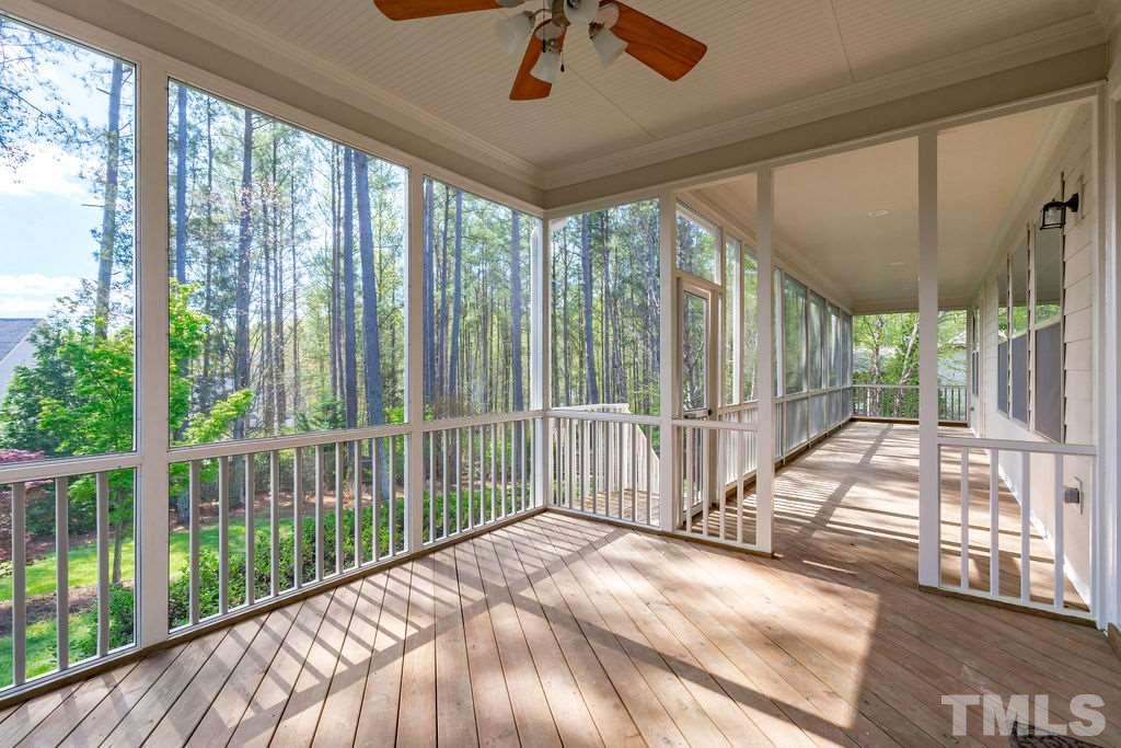 3322 Roller Mill Court Raleigh, NC 27607 - Photo 27 of 30 Porch off of breakfast area that connects to extended screen porch off downstairs master suite.