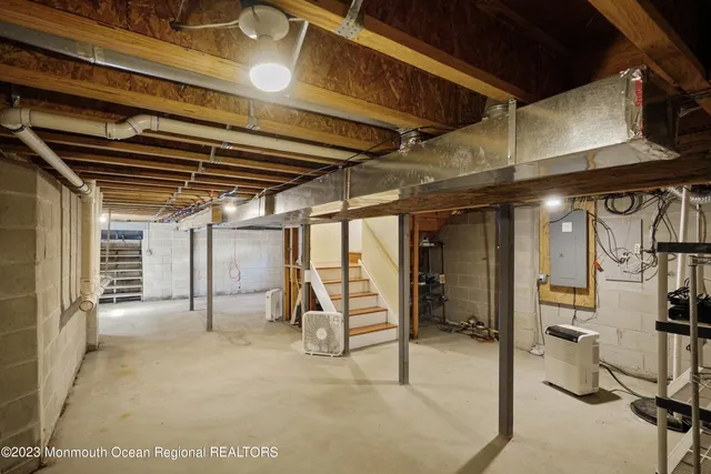 a view of a house with a large window
