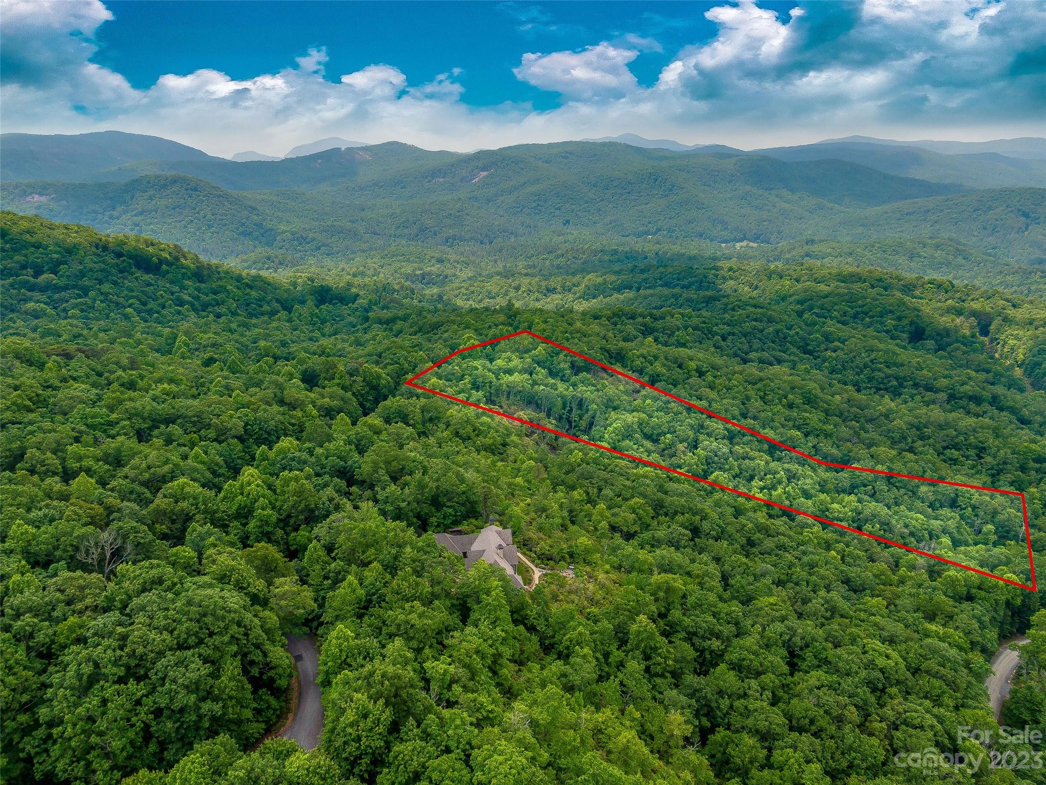 999 Big Hill Road Brevard, NC 28712 - Photo 5 of 30 a view of a lush green hillside and a houses