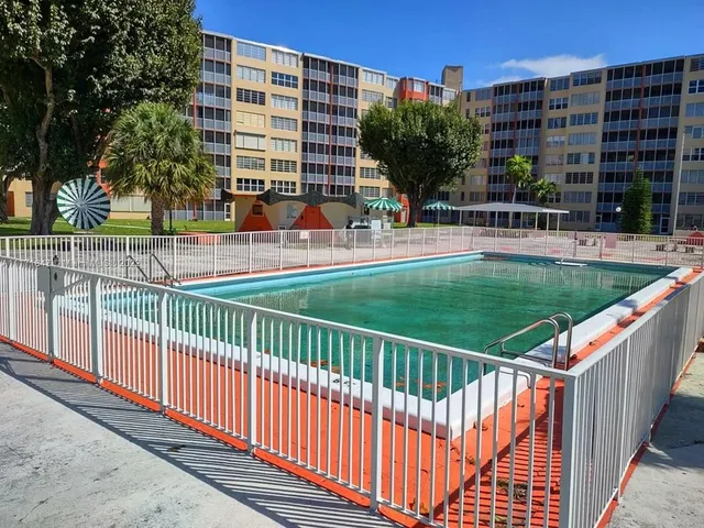 a view of a building from a balcony