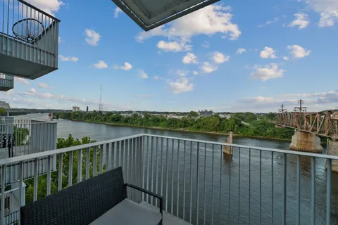 a view of city from balcony