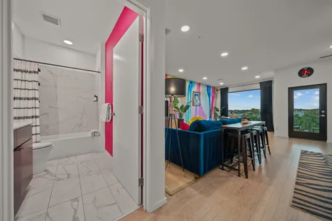 a view of kitchen with furniture and outdoor living room