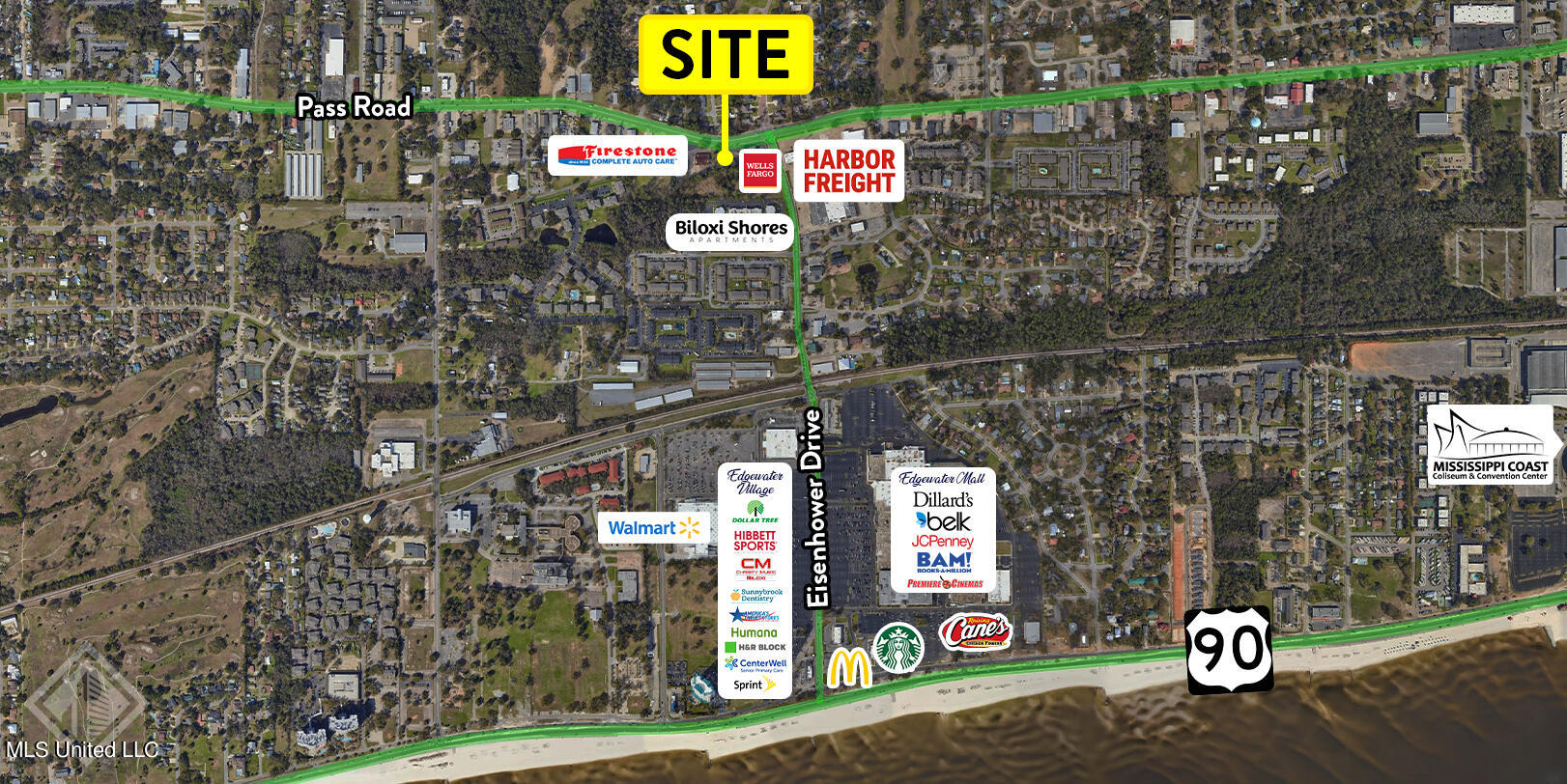 2685 Pass Road Biloxi, MS 39531 - Photo 2 of 4 2685 Pass Rd_Aerial2