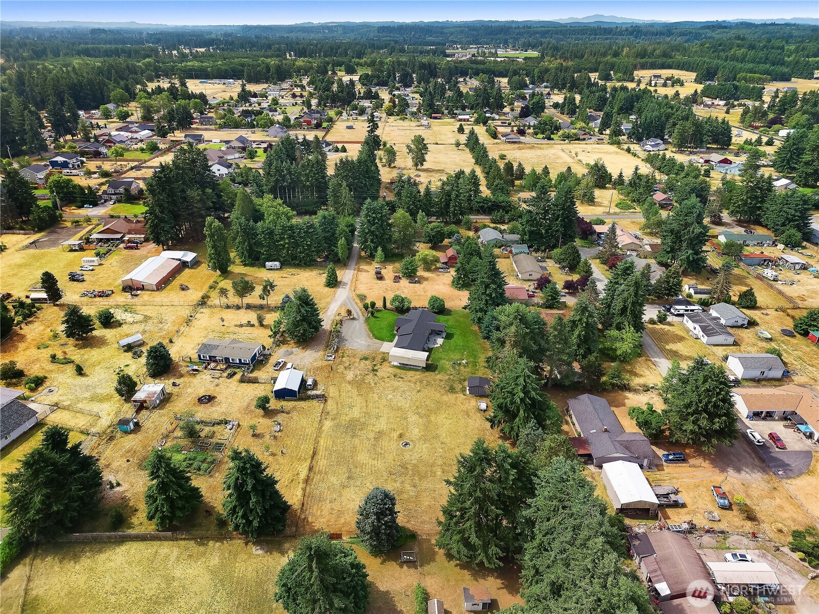 8336 178th Avenue Southwest Rochester, WA 98579 - Photo 35 of 39 an aerial view of residential houses with outdoor space