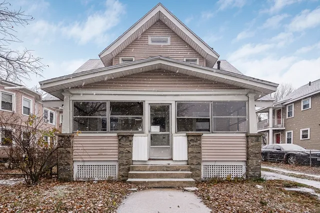 a front view of a house