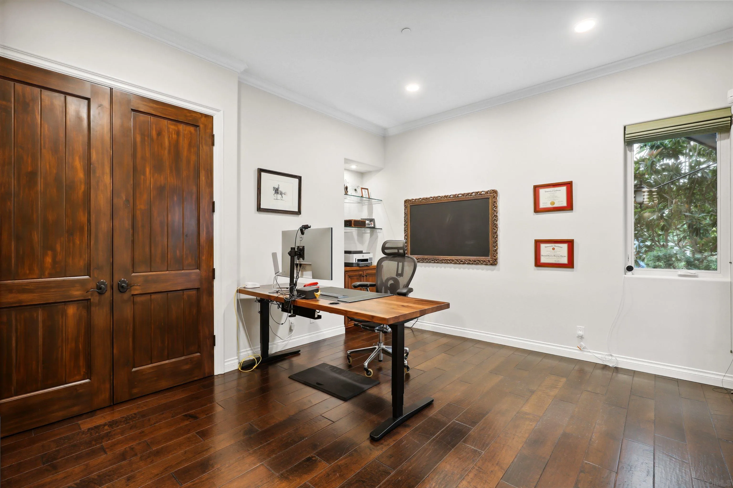 3055 Brookside Lane Encinitas, CA 92024 - Photo 41 of 64 a view of a workspace with furniture and wooden floor