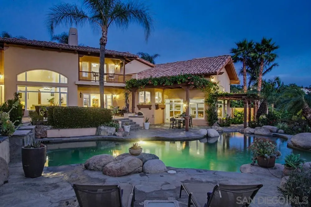 3993 Peony Drive Fallbrook, CA 92028 - Photo 31 of 52 a swimming pool with outdoor seating and yard