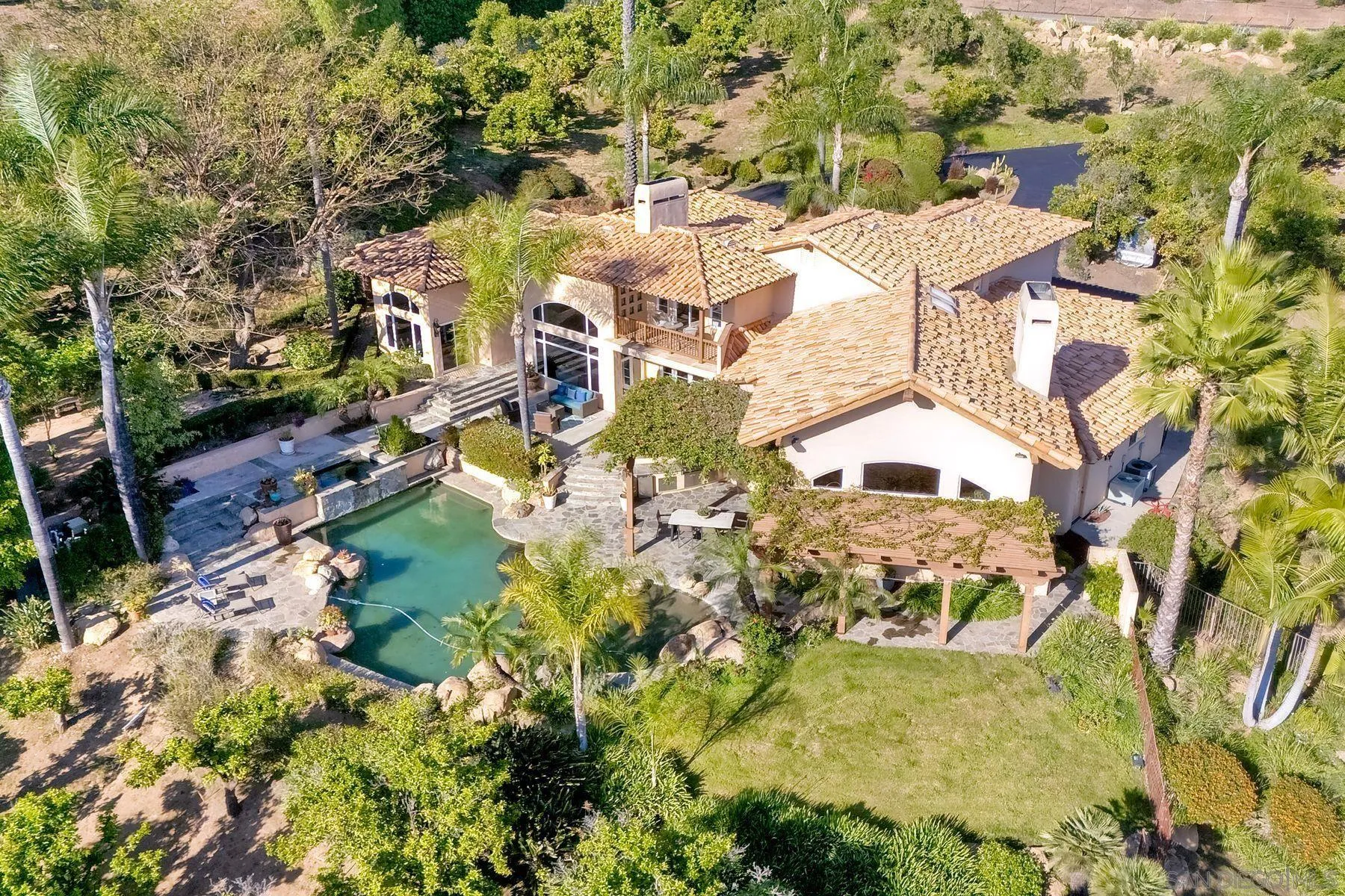 3993 Peony Drive Fallbrook, CA 92028 - Photo 46 of 52 an aerial view of residential houses with outdoor space