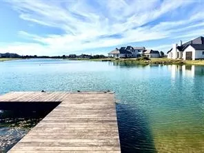 a view of a lake with houses