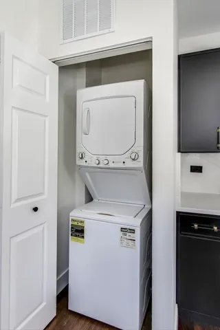 a big yard with large trees