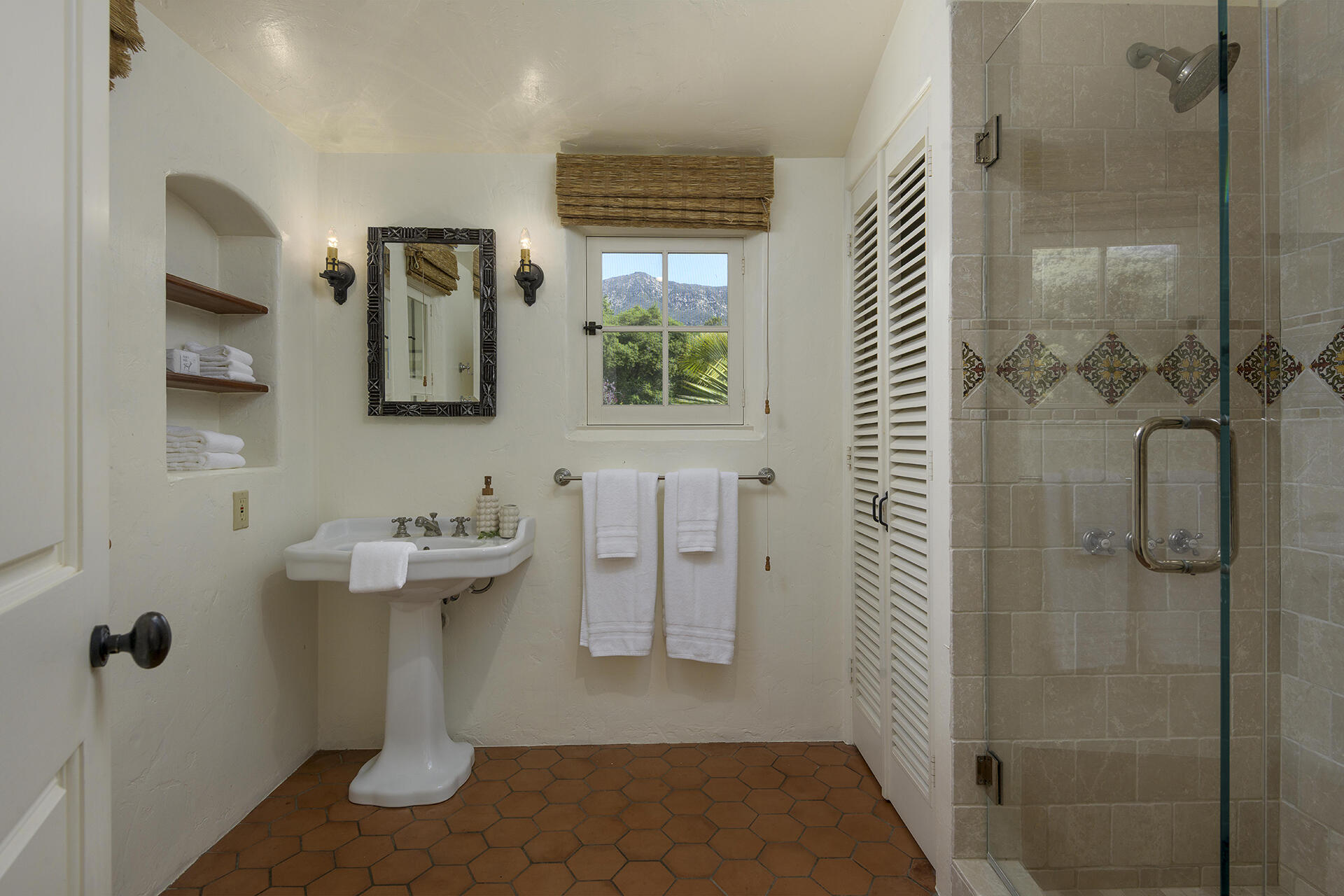 640 El Bosque Road Montecito, CA 93108 - Photo 28 of 36 a bathroom with a sink toilet and shower