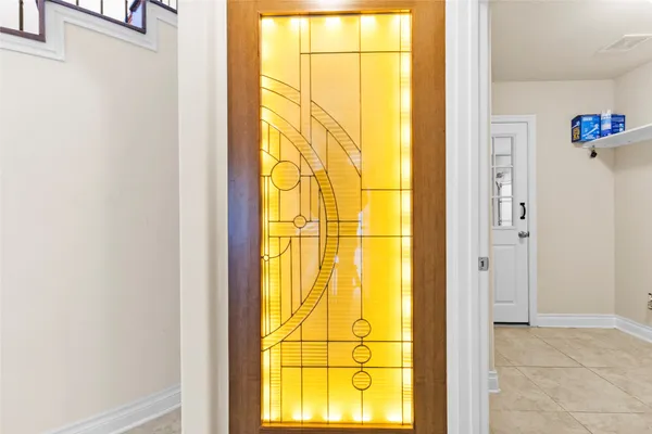 a view of front door with hallway