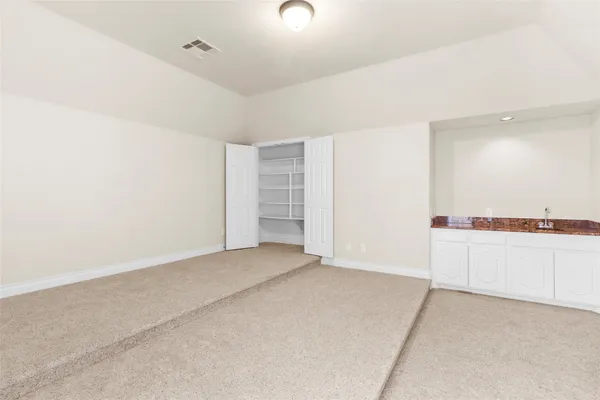 an empty room with a window