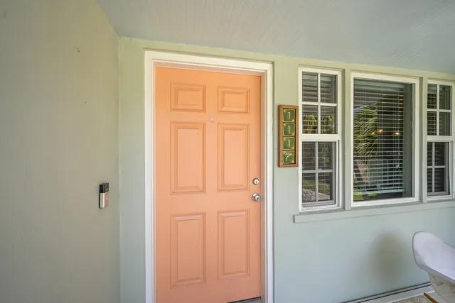 a view of front door