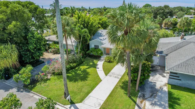 a view of an outdoor space with a swimming pool