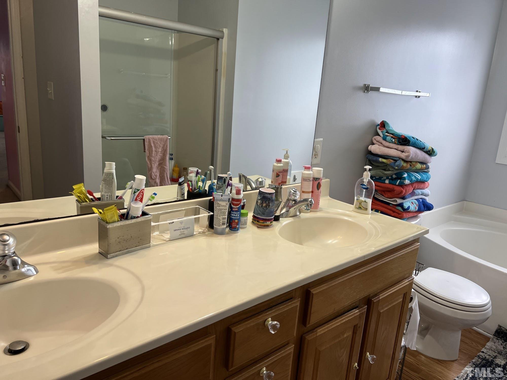 4109 Bay Rum Lane Raleigh, NC 27610 - Photo 7 of 31 a bathroom with a sink and a toilet