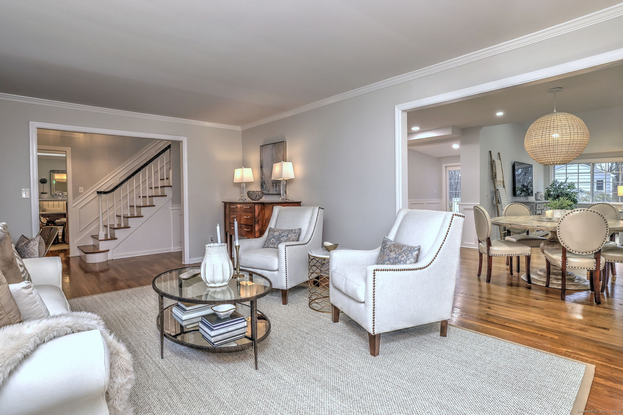 119 Wedgemere Road Stamford, CT 06905 - Photo 15 of 40 a living room with furniture and a wooden floor