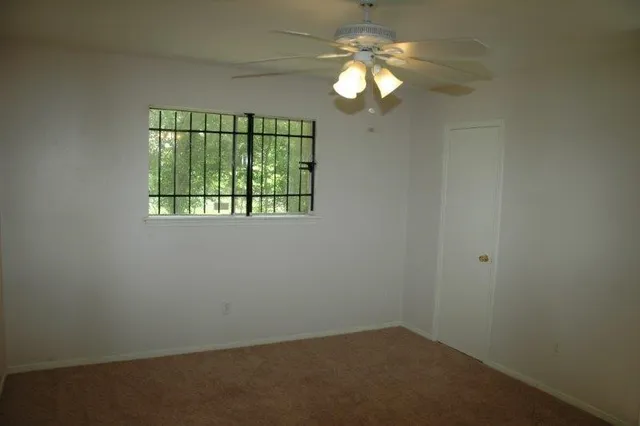 an empty room with a window