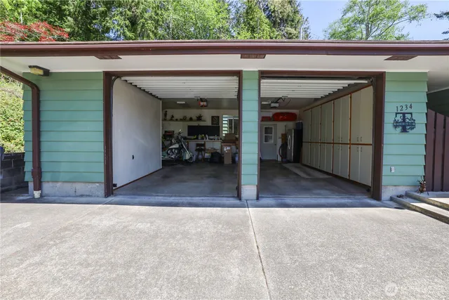a view of a car garage