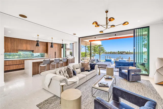 a balcony with furniture and city view