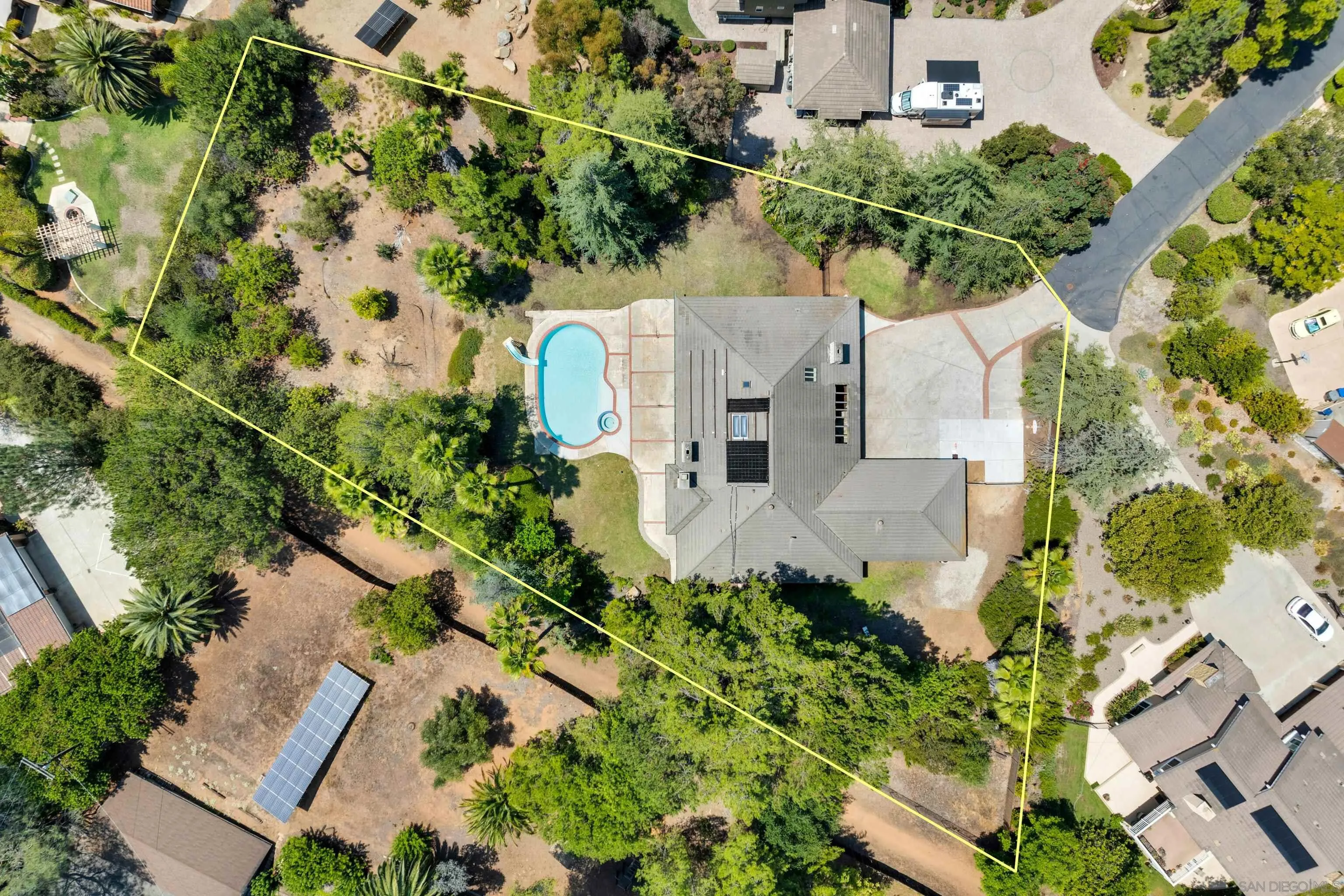 15235 Crestview Court Poway, CA 92064 - Photo 2 of 75 an aerial view of a house with a yard