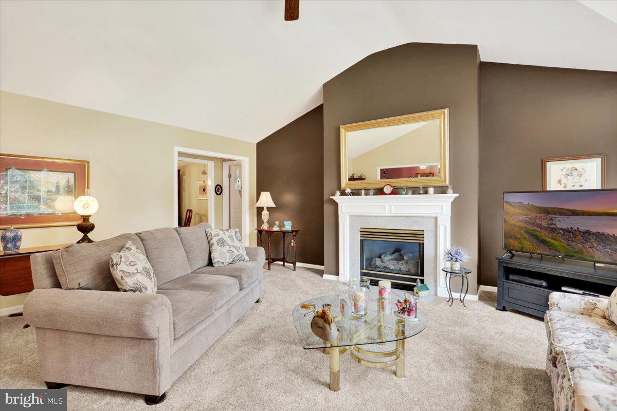 12 Archer Lane Reading, PA 19607 - Photo 16 of 39 a living room with furniture a flat screen tv and a fireplace