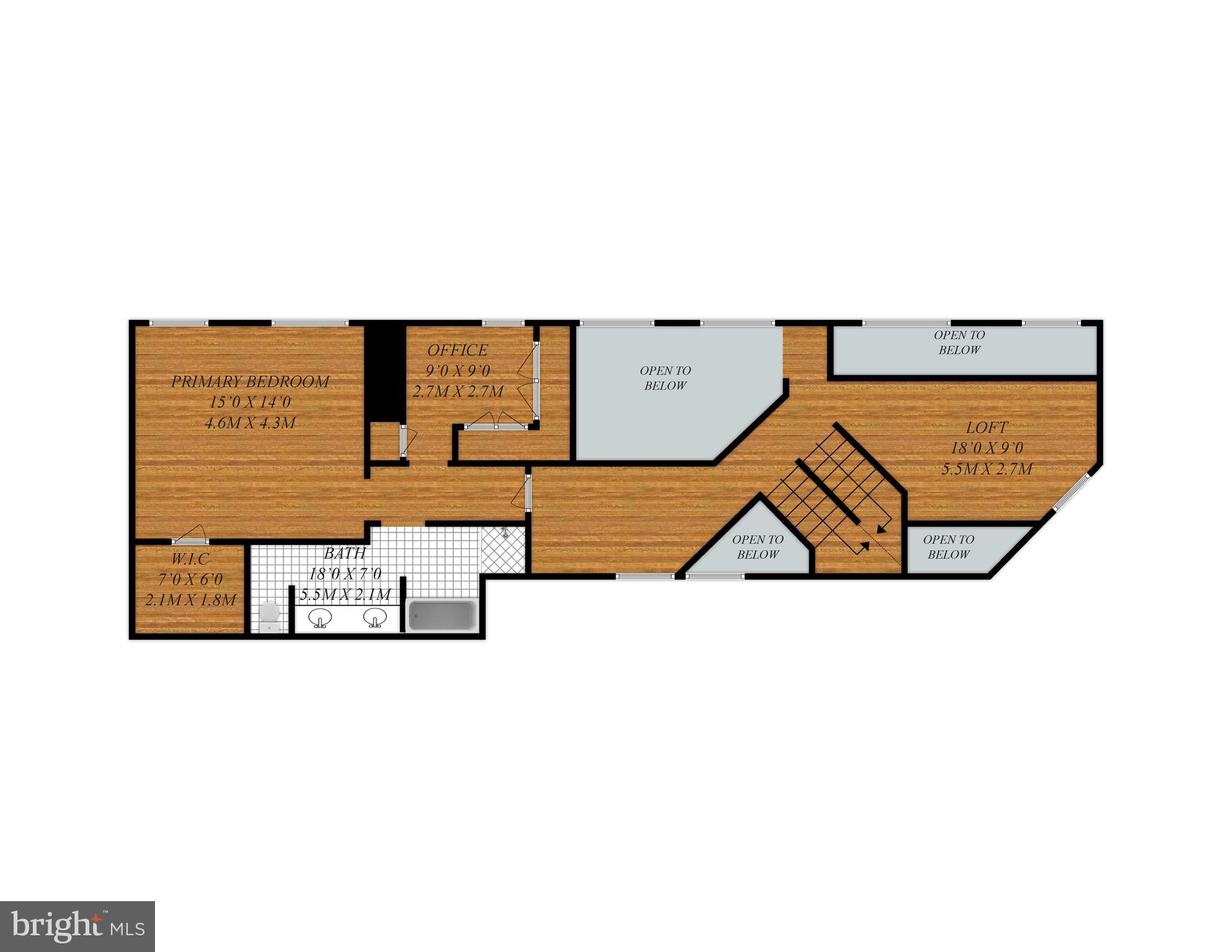2601 Klingle Road Northwest Washington, DC 20008 - Photo 58 of 59 Upper Level Floor Plan