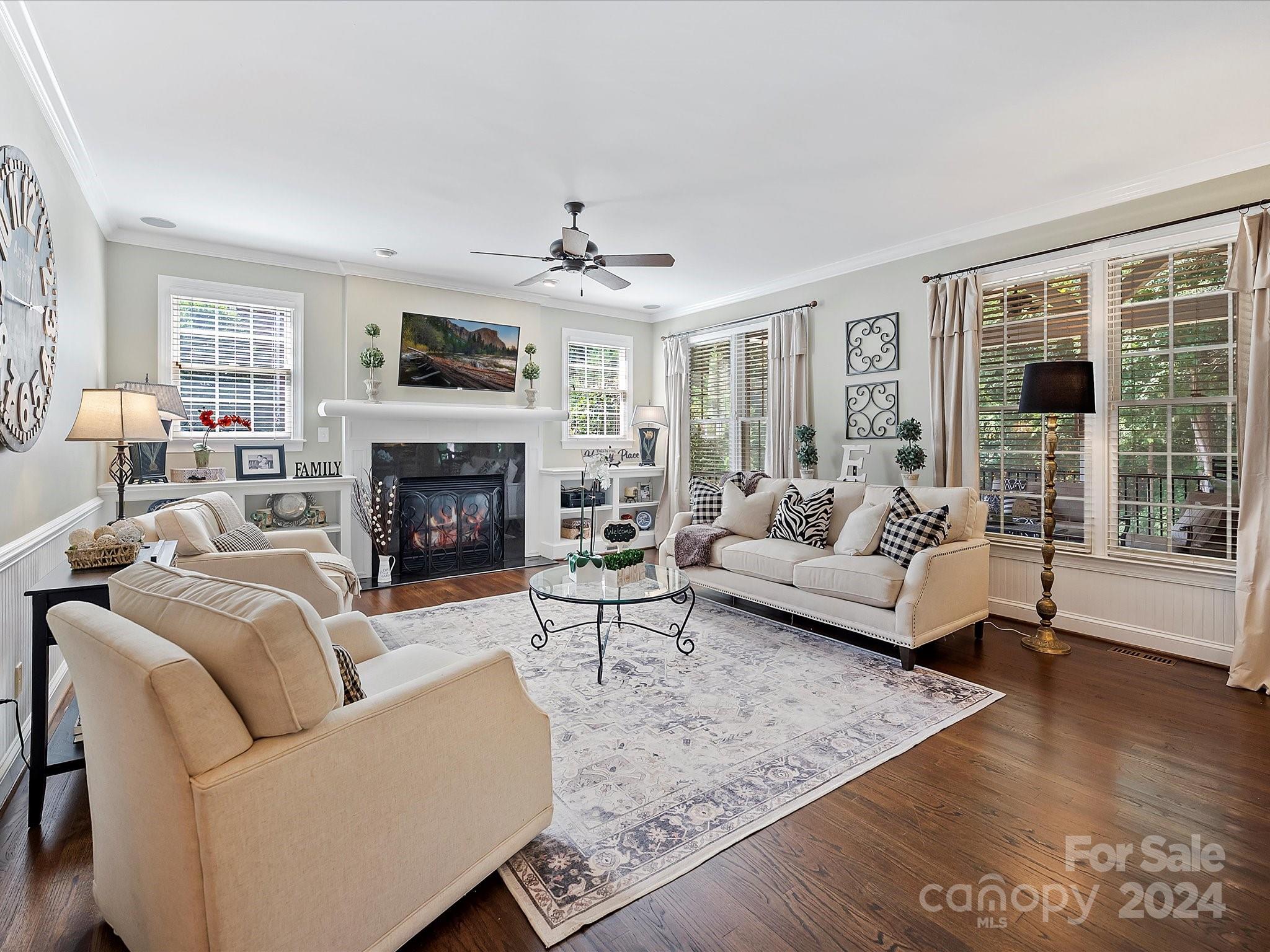 10309 Riesling Court Charlotte, NC 28277 - Photo 12 of 44 a living room with furniture and a fireplace