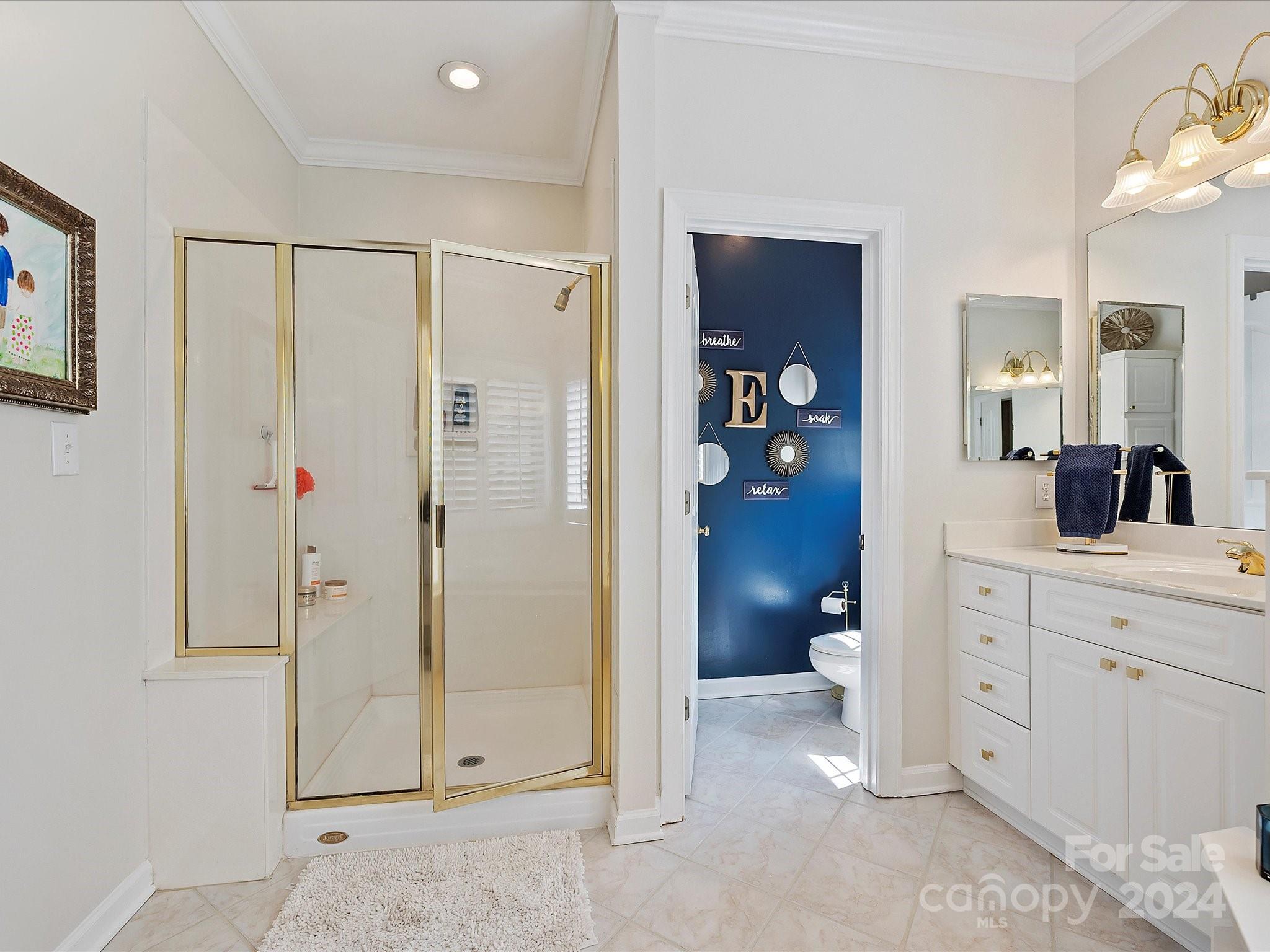 10309 Riesling Court Charlotte, NC 28277 - Photo 32 of 44 a bathroom with a shower and a sink