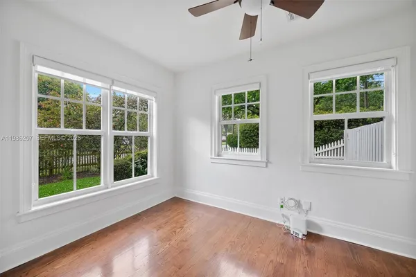 an empty room with a window