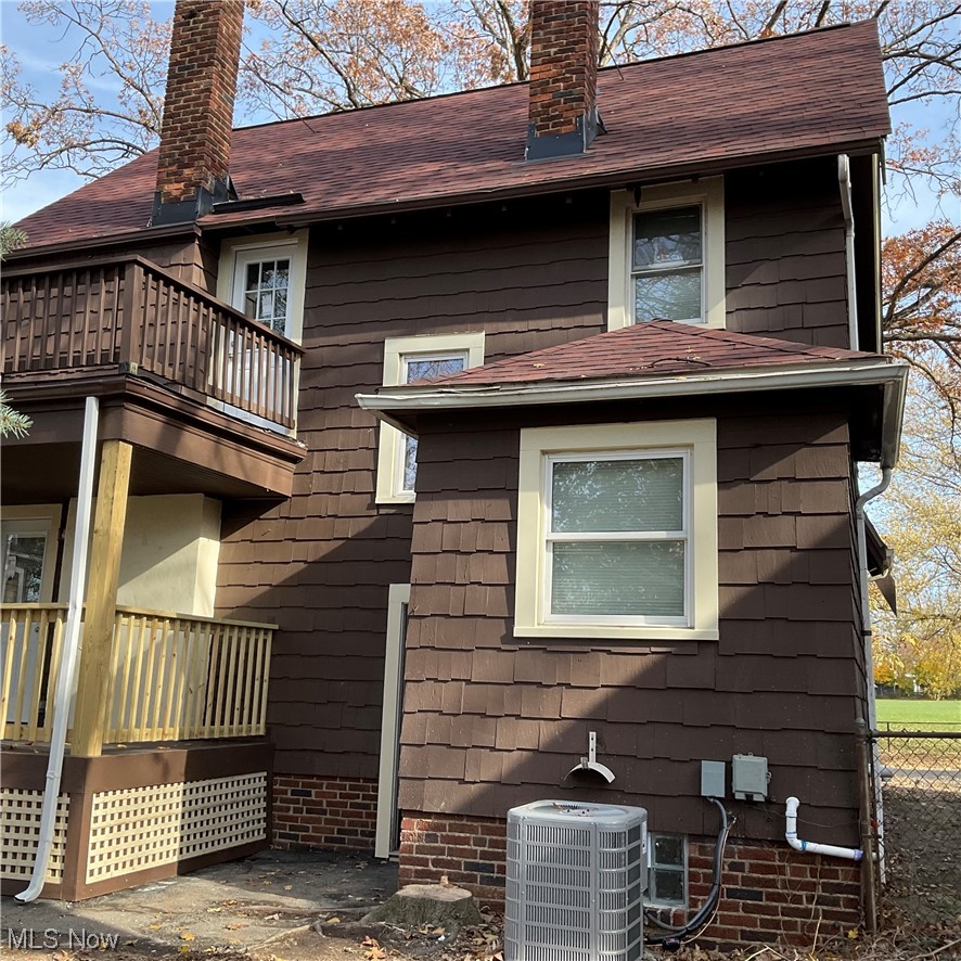 1058 Yellowstone Road Cleveland Heights, OH 44121 - Photo 28 of 28 Rear view of property with a balcony and central AC