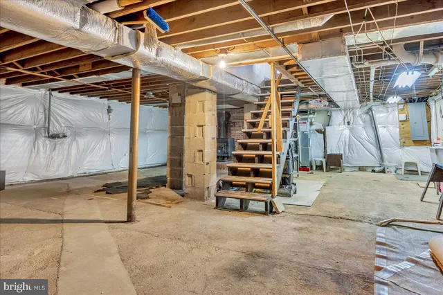 a view of storage and utility room