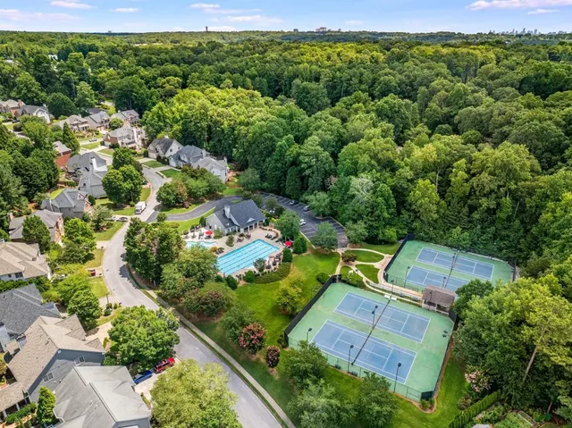a view of a field with an ocean