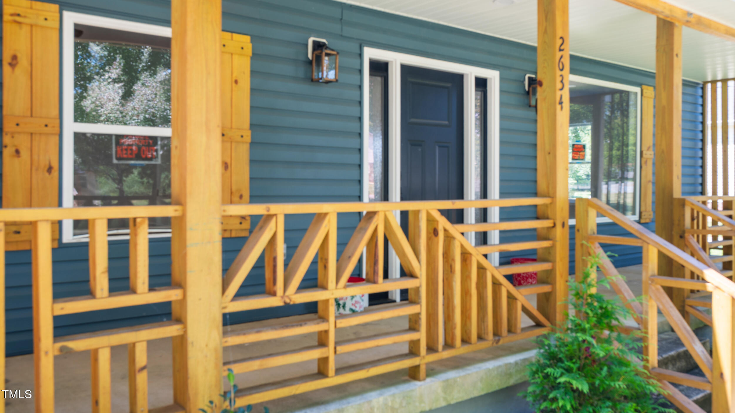 a view of front door