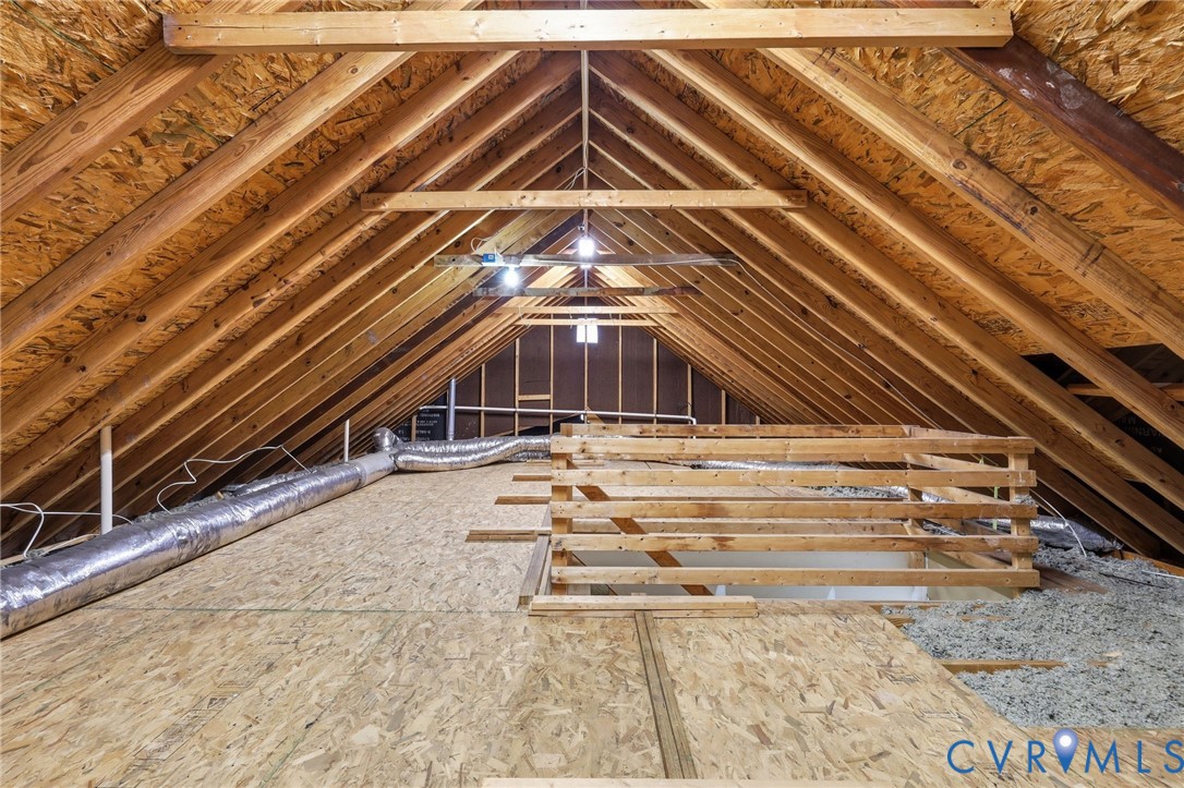 4180 Innesbrook Road Glen Allen, VA 23060 - Photo 33 of 54 Exposed wood framing supporting the roof structure