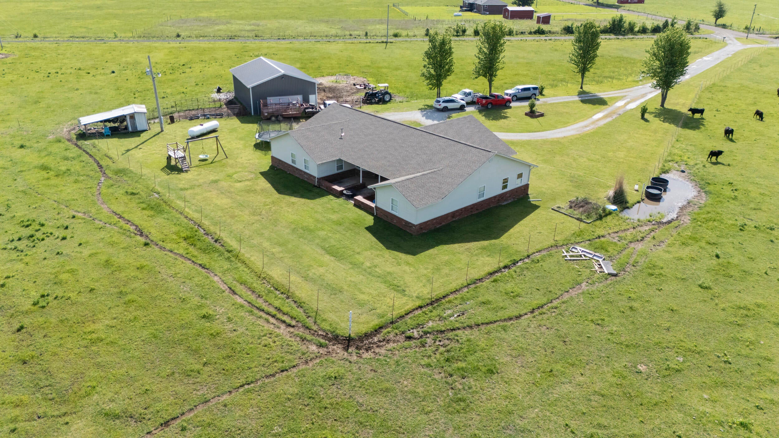 439990 East 180 Road Bluejacket, OK 74333 - Photo 38 of 46 Drone view